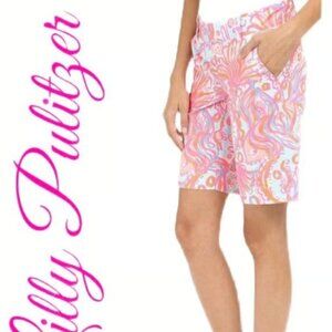 Lilly Pulitzer The Chipper Bermuda Short-Size 10-Pink Pout/ Too Much Bubbly